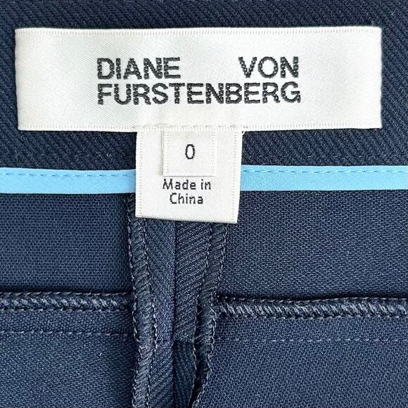 Diane Von Furstenberg Seamed Navy Skinny Pants - Picture 7 of 8